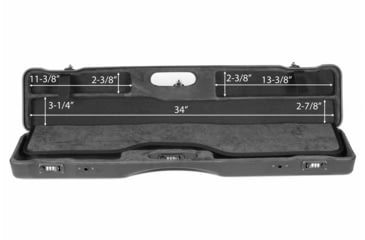 Image of Negrini OU/SXS Ultra-Compact Sporter Shotgun Case, Black/Grey, 16407LR/5664
