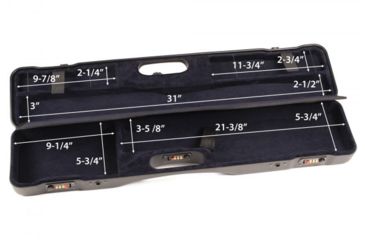 Image of Negrini OU/SxS Uplander Ultra-Compact Hunting Shotgun Case, Black/Blue, L31.89in x W6.89in x D4.72in 16405LR/5541