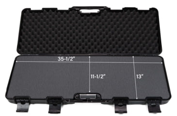 Image of Negrini Tactical Rifle Case, Solid Velvet Covered Foam, 44' max, 36inL x 14inW x 5inD, Black/Black, 1690ISY