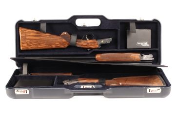 Image of Two OU/SxS Hunting, Skeet Shotgun Travel Case, Black/Blue, 32X11.6X4.8