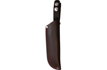 Image of Nieto Sioux Nessmuk Violet Wood Knife, 9in Overall, 4.5in Satin 1.4116 Stainless Steel Blade, Violet Wood Handle, Brown Leather Belt Sheath, 1047-V