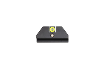 Image of Night Fision Accur8 Student Gun Night Sight Set, Glock 42/43/43x, Yellow Front, One-Dot Rear, Black, GLK-003-015-YGZG