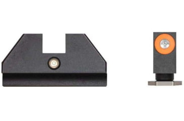 Image of Night Fision Accur8 Student Gun Night Sight Set, Glock 42/43/43X, Orange Front Ring, One-Dot Rear, GLK-003-015-OGZG