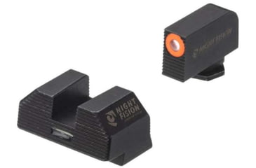 Image of Night Fision Costa Ludus Night Sight Set, Glock 42/43/43X, Orange Front Ring, Horizontal Tritium Bar Rear, GLK-003-010-OGXG