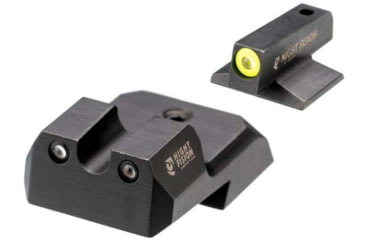 Image of Night Fision 1911 Tritium Night Sight Set, .160 Blade Yellow Front Ring, U Notch Rear, 1911-326-007-YGZG
