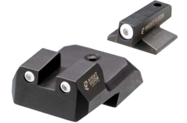 Image of Night Fision 1911 Tritium Night Sight Set, .180 Blade White Front Ring, White Rear Rings, 1911-325-003-WGWG