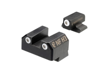 Image of Night Fision Night Sight Set for Canik Mete SF and TP9 Pistols w/ White Front, White Rear Rings, Black, One Size, CNK-029-003-WGWG