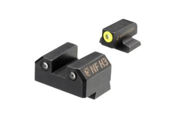 Image of Night Fision Night Sight Set for Canik Mete SF and TP9 Pistols w/ Yellow Front Ring, Black, One Size, CNK-029-003-YGZG