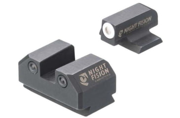 Image of Night Fision Standard Height Night Sight Set, Ruger Max 9, White Front Ring, RUG-326-003-WGZG