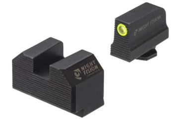 Image of Night Fision Optics Ready Stealth Glock Night Sight Set, Glock 17/19/34 w/ RMR/507c/508t, Yellow Front Ring, Blank Rear Sight, GLK-001-290-313-YGZX