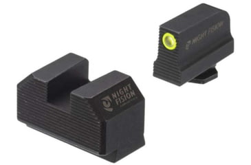Image of Night Fision Optics Ready Stealth Glock Night Sight Set, Glock 43/43x w/ 507k, Yellow Front Ring, Blank Rear Sight, GLK-003-290-297-YGZX