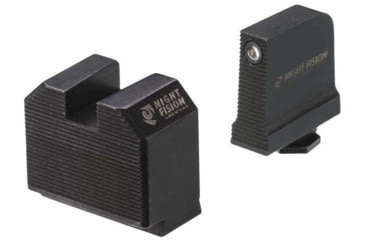 Image of Night Fision Optics Ready Stealth Glock Night Sight Set, Glock 43/43x w/ RMRcc, Black Front Ring, Blank Rear Sight, GLK-003-465-472-ZGZX
