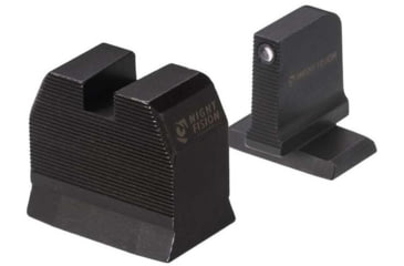 Image of Night Fision Optics Ready Stealth Heckler &amp; Koch Night Sight Set, HK VP9 w/ DPP/509t/Acro, Black Front Ring, Blank Rear Sight, HAK-127-480-517-ZGZX