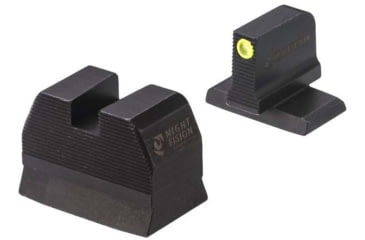 Image of Night Fision Optics Ready Stealth Heckler &amp; Koch Night Sight Set, HK VP9 w/ RMR/507c/508t, Yellow Front Ring, Blank Rear Sight, HAK-127-350-387-YGZX