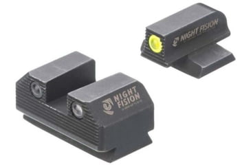 Image of Night Fision Optics Ready Stealth Ruger Night Sight Set, Ruger Max 9, Yellow Front Ring, RUG-326-185-262-YGZG