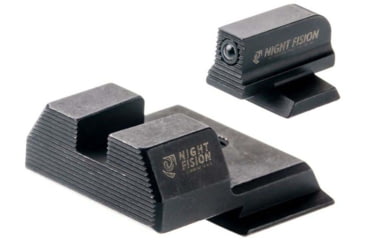 Image of Night Fision Optics Ready Stealth Smith &amp; Wesson Night Sight Set, S&amp;W M&amp;P Shield Plus w/ 507k- Black Front Ring, Blank Rear Sight, SAW-204-215-290-ZGZX