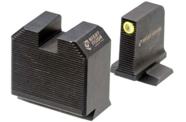 Image of Night Fision Optics Ready Stealth Smith &amp; Wesson Night Sight Set, S&amp;W M&amp;P w/ DPP/509t/Acro, Yellow Front Ring, Blank Rear Sight, SAW-205-464-560-YGZX