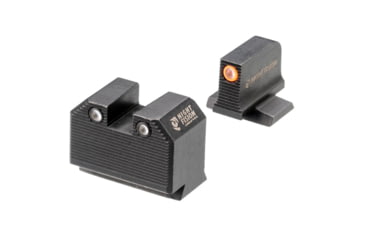 Image of Night Fision Optics Ready Stealth Night Sight Set, S&amp;W M&amp;P w/ RMR/507c/SRO, Orange Front, Black, SAW-205-311-402-OGZG
