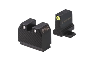 Image of Night Fision Optics Ready Stealth Night Sight Set, Sig P320 w/ DPP/509t/Acro, Yellow Front, Black, SIG-180-455-440-YGZG