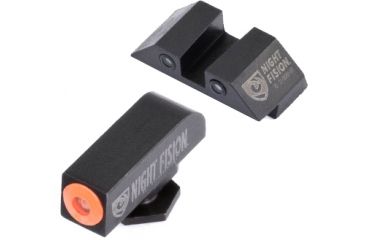 Image of Night Fision Perfect Dot Night Sight Set w/Orange Front, Square Black Rear, w/Green Tritium, Glock 17/17L/19/22-28/31-35/37-39, GLK-001-003-OGZG