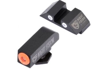 Image of Night Fision Perfect Dot Night Sight Set w/Orange Front, Square White Rear, w/Green Tritium, Glock 42/43, GLK-003-003-OGWG