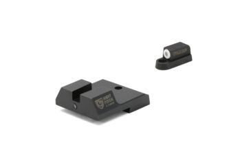 Image of Night Fision Perfect Dot Accur8 Front Night Sights w/ Square Notch Rear for CZ-USA, White Front w/ Green Tritium - Black Rear w/ Green, fits P-10C, CZU-077-015-WGZG