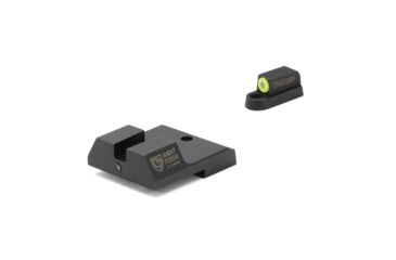 Image of Night Fision Perfect Dot Accur8 Front Night Sights w/ Square Notch Rear for CZ-USA, Yellow Front w/ Green Tritium - Black Rear w/ Gree, fits P-10C, CZU-077-015-YGZG