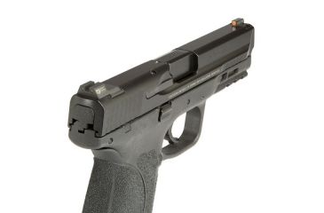 Image of Night Fision Perfect Dot Night Sight Set w/Front, Square Rear, Orange Front w/Green Tritium, Black Rear w/Green T, Fits Smith &amp; Wesson M&amp;P/M&amp;P M2.0/SD9 VE/SD40 VE Mo, SAW-201-003-OGZG