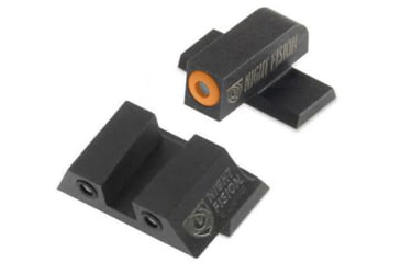 Image of Night Fision Perfect Dot Night Sight Set w/Front, Square Rear, Orange Front w/Green Tritium, Black Rear w/Green T, Fits Springfield XD-S &amp; XD-E, SPR-228-003-OGZG
