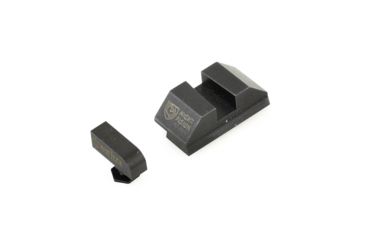 Image of Night Fision Perfect Dot Night Sight Set w/Front, Square Rear, White Front w/Green Tritium, Black Rear w/Green Tr, Fits Glock 20/21/29/30/36/40/41, GLK-002-003-WGZG