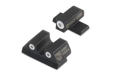 Image of Night Fision Perfect Dot Night Sight Set w/Front, U Rear, White Front w/Green Tritium, White Rear w/Green Tr, Fits Sig Sauer 9mm &amp; .357 P-Series Pistols with #8, SIG-177-007-WGWG