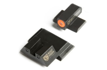 Image of Night Fision Perfect Dot Night Sight Set w/Front, U Rear, Orange Front w/Green Tritium, Black Rear w/Green T, Fits Smith &amp; Wesson M&amp;P/M&amp;P M2.0/SD9 VE/SD40 VE Mo, SAW-201-007-OGZG