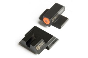 Image of Night Fision Perfect Dot Night Sight Set w/Front, U Rear, Orange Front w/Green Tritium, Blank Rear, Fits Smith &amp; Wesson M&amp;P SHIELD .40/.45/9mm Models, SAW-202-014-OGZX
