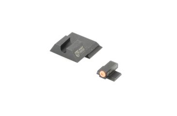 Image of Night Fision Perfect Dot Night Sight Set w/Front, U Rear, Orange Front w/Green Tritium, Blank Rear, Fits Smith &amp; Wesson M&amp;P SHIELD .40/.45/9mm Models, SAW-202-014-OGZX