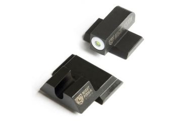 Image of Night Fision Perfect Dot Night Sight Set w/Front, U Rear, White Front w/Green Tritium, Blank Rear, Fits Smith &amp; Wesson M&amp;P SHIELD .40/.45/9mm Models, SAW-202-014-WGZX