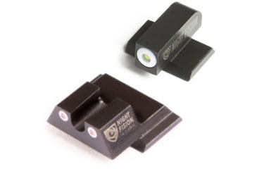 Image of Night Fision Perfect Dot Night Sight Set w/Front, U Rear, White Front w/Green Tritium, White Rear w/Green Tr, Fits Smith &amp; Wesson M&amp;P SHIELD .40/.45/9mm Models, SAW-202-007-WGWG