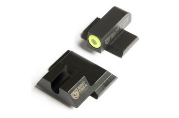 Image of Night Fision Perfect Dot Night Sight Set w/Front, U Rear, Yellow Front w/Green Tritium, Blank Rear, Fits Smith &amp; Wesson M&amp;P SHIELD .40/.45/9mm Models, SAW-202-014-YGZX