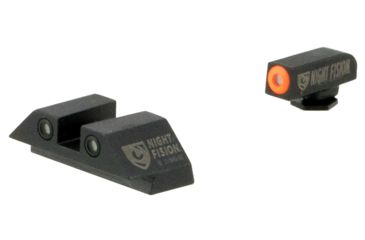 Image of Night Fision Perfect Dot Night Sight Set w/Orange Front, Square White Rear, w/Green Tritium, Glock 42/43, GLK-003-003-OGWG