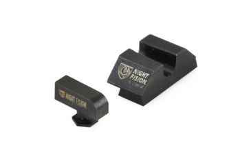 Image of Night Fision Perfect Dot Night Sight Set w/Orange Front, U White Rear, w/Green Tritium, Glock 17/17L/19/22-28/31-35/37-39, GLK-001-007-OGWG