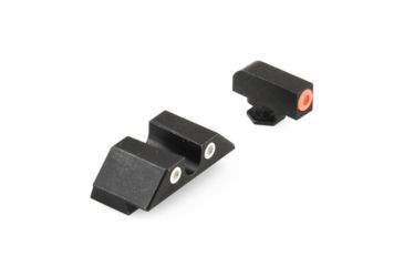 Image of Night Fision Perfect Dot Night Sight Set w/Orange Front, U White Rear, w/Green Tritium, Glock 17/17L/19/22-28/31-35/37-39, GLK-001-007-OGWG