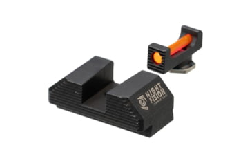 Image of Night Fision Standard Height Fiber Optic Sight Set, Glock 17/19/45/48, Red Front, Black, GLK-001-163-175-RFZX
