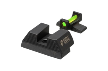 Image of Night Fision Standard Height Fiber Optic Sight Set, Sig P320/P365, Green #6 Front, Black, SIG-183-167-165-GFZX