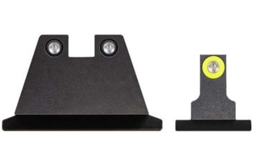 Image of Night Fision Supressor Height Night Sight Set, S&amp;W M&amp;P/M&amp;P 2.0/SD9 VE, Yellow Front Ring, SAW-203-003-YGZG