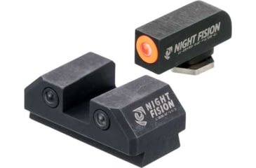 Image of Night Fision Tritium Orange Ring Square Notch Night Sight Set, Taurus G3c, Black, TAU252003OGZG