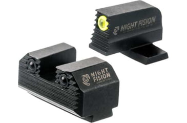 Image of Night Fision Springfield Hellcat Tritium Stealth Yellow Ring Night Sight Set, Springfield Hellcat OSP/RDP, Black, SPR229248268YGZG