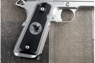 Image of Nighthawk Custom Alumagrips, Government w/ Heinie Logo, Regular Thickness, Ambi Cut, G120