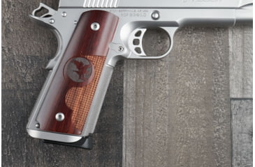 Image of Nighthawk Custom Cocobolo Grips, Gov., Finger Pin Point Checkering, w/Mag Release Groove, Ambi Cut, Nighthawk Logo, G170