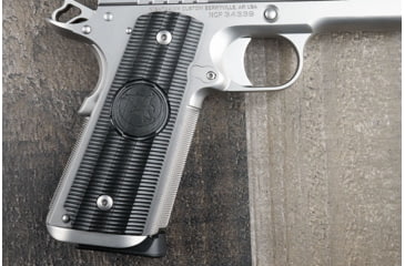 Image of Nighthawk Custom Gator Back, Black Micarta, Gov. Grips, w/ Nighthawk Logo, G107