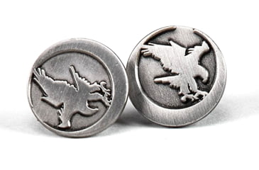 Image of Nighthawk Custom Grip Medallions, Nighthawk Logo, Left &amp; Right Set, Bendable Pegs, G702