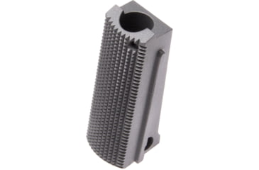 Image of Nighthawk Custom Mainspring Housing, Officer Flat, Checkered 25 LPI, Stainless, Fully Machined, SP0240-S